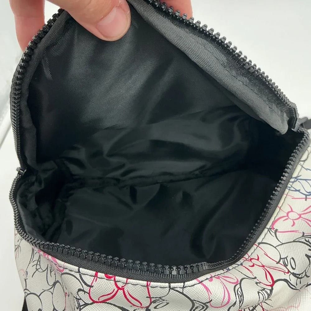 Disney Bioworld Minnie Mouse Mini Backpack White Sketch Print Faux Leather Bag